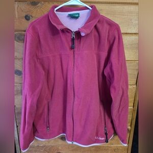 L.L. Bean Women's Pink Fleece Ski Jacket